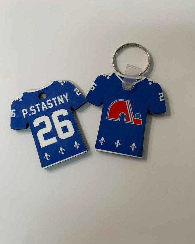 Porte-clé Chandail Hockey NHL Personnalisé - Nom et Numéro au Choix